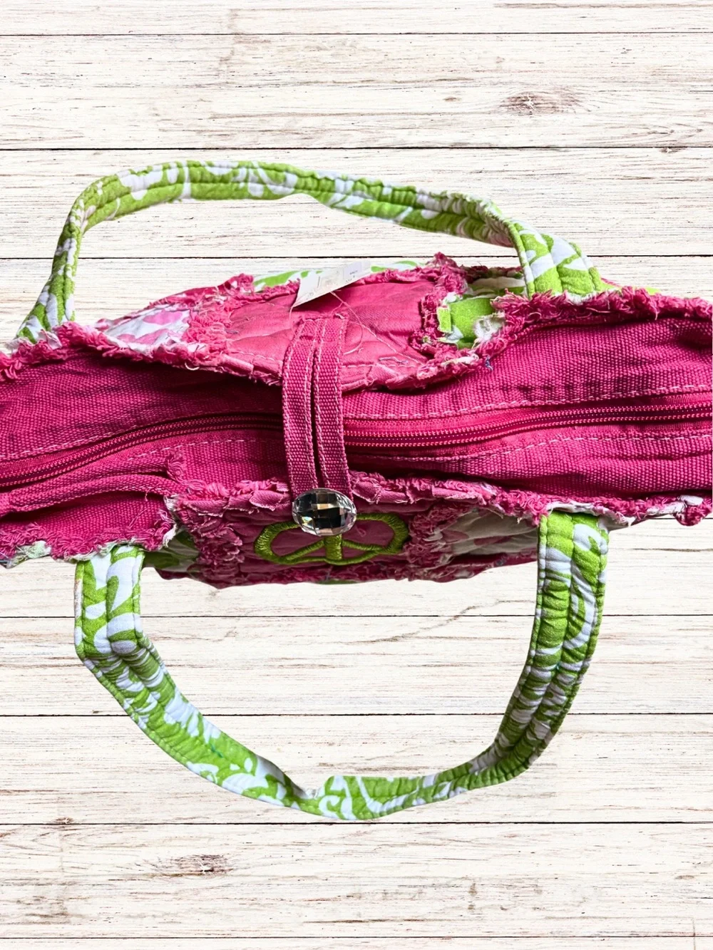 HANDCRAFTED FESTIVAL BAG QUILTED Shoulder Purse Hippie Barbie Pink Peace Sign - Picture 4 of 10